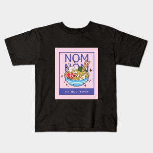 Cute Cat All About Ramen Kids T-Shirt